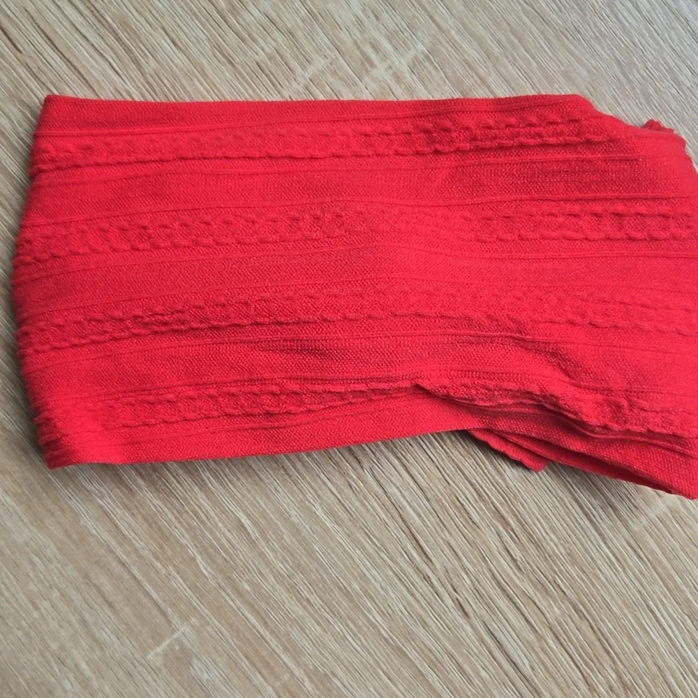 Red Cable Knit Baby Bow Headband Soft Stretch Nylon Infant & Toddler Headwrap